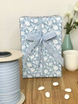 Baumwollband hellblau 10mm - 5 Meter