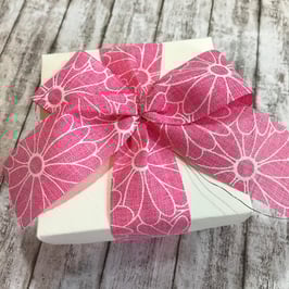 Motivband Blumen rosa, 2 Meter