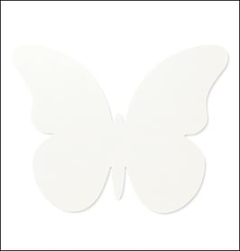 Schmetterlinge aus weißem Karton - 8 St.