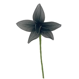 2 Organza Lilien schwarz