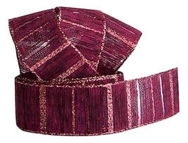 Chiffonband mit Lurexstreifen dunkelrosa - 2 Meter