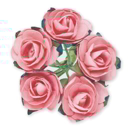 60 Mini Papier Rosen babyrosa