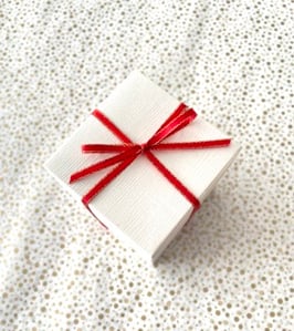 Satinband mit glitzerndem Goldrand 3mm rot/gold - 5 Meter