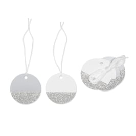 Geschenkanhänger-Set Glitter rund  6 St.
