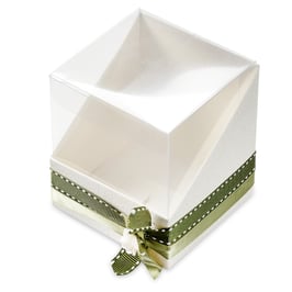 Würfel Display Geschenkbox weiß, 2 St. - 8x8x9 cm