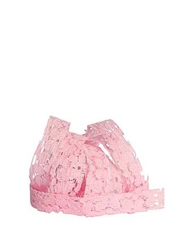 Spitzenband Blumen rosa, 5 Meter