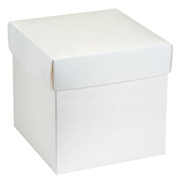 Geschenkbox weiß mittelgroß - 20x20x19 cm