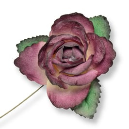 Große Papier Rose Burgunder-rot, 12 Stück