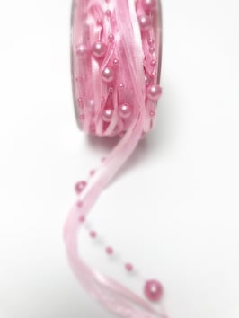 Perlengirlande rosa - 1 Meter