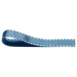 Ripsband mittelblau mit weißer Ziernaht - 10 Meter
