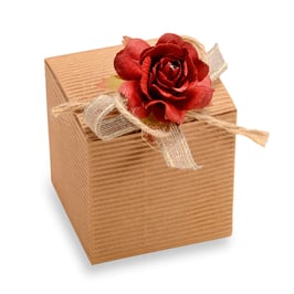 Geschenkbox Würfel Natur gewellt 10 St.-6x6x6 cm