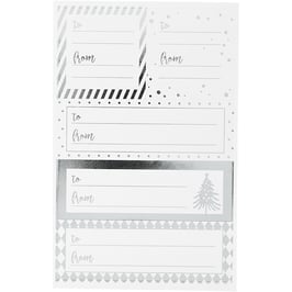 Notiz-Sticker Weihnachten silber
