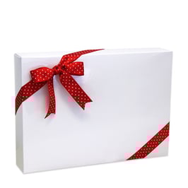 Geschenkschachtel mattweiß für DIN A4 - 23x32x6 cm - 2 Stück