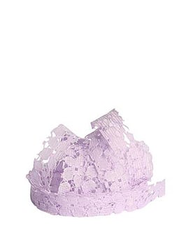 Spitzenband Blumen flieder, 5 Meter