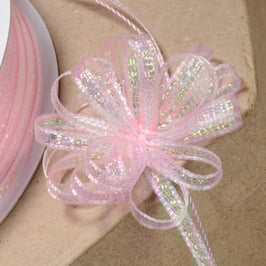 Ziehschleifenband schillernd rosa - 25 Meter