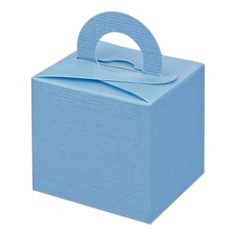 Geschenkbox blau mit Henkel, 10 St. -6,5x6,5x6,5 cm