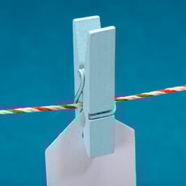 Holzklammer blau, 10 St.