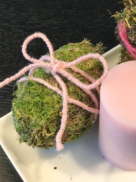 Dochtfaden mit Draht und Lurex rosa - 5 Meter