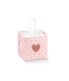 Geschenkbox Würfel Bloom Rosa - 5x5x5 cm