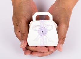 Handtaschen Geschenkschachtel weiß, 50 St. - 8x6x4 cm