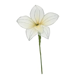 2 Organza Lilien elfenbein