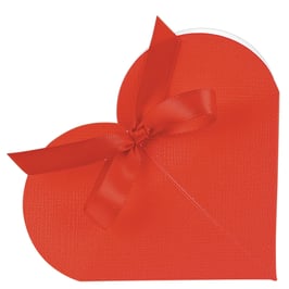 Kleine Herz Geschenkschachtel rot, 10 Stück - 6,5x1,5 cm