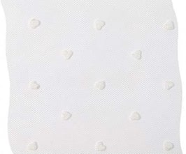 Tüllband mit Herzen weiß, 100mm, 5 Meter