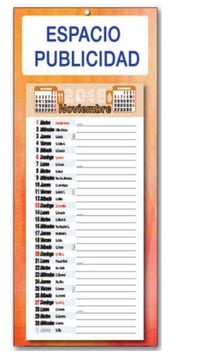 Calendario CARTÓN COCINA