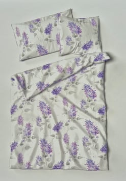 Satin Bettwäsche TOP QUALITÄT Swiss Dessin Alpen Lila