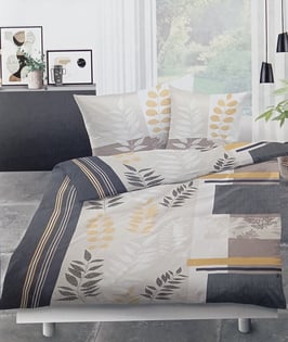 Satin Bettwäsche TOP QUALITÄT Dessin Farne