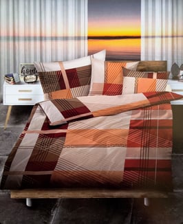 Baumwoll Bettwäsche TOP QUALITÄT Dessin Josef Orange