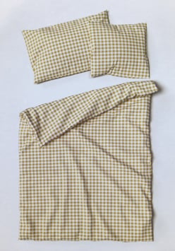 Baumwoll Bettwäsche TOP QUALITÄT Dessin Kölsch gelb