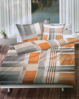 Jersey Bettwäsche TOP QUALITÄT  Dessin Josefina Orange