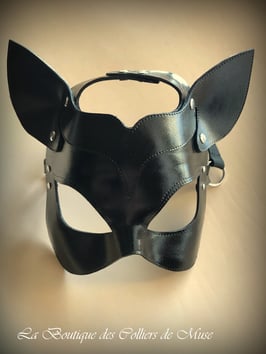 Masque de chat en cuir