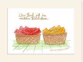Originalzeichnung "Der Senf ist im rechten Körbchen"