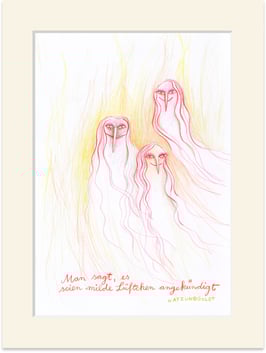 Originalzeichnung "Man sagt, es seien milde Lüftchen angekündigt"