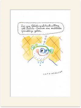 Originalzeichnung "Glücksspielstaatsvertrag"