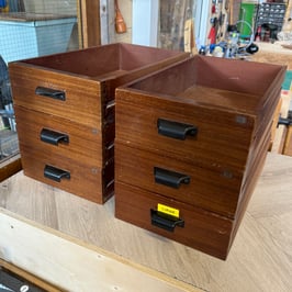 Vintage hardhouten lades Scheikundelokaal