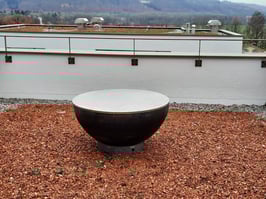 Runde Wetterschutz-Abdeckung aus Edelstahl