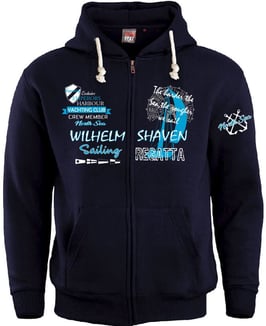 "Sailing-WHV"-Kapuzen-Sweatjacke
