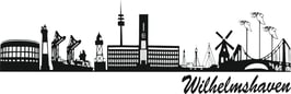 "Wilhelmshaven" Skyline Autoaufkleber