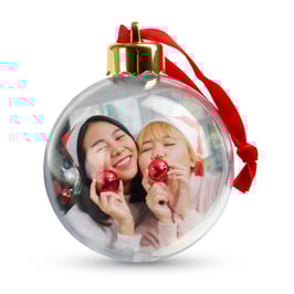 Foto-Christbaumkugel für 2 Fotos