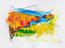 Acrylique originale n°18 sur papier