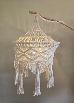 Macramélamp Balira met snoer
