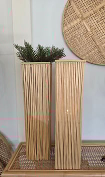 Waxine/plantenstandaard Bamboe