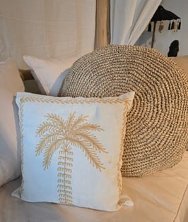 Kussenhoes Naturel Palm