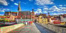 Bild "Regensburg (Gemälde Look)"