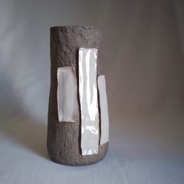Vase triptyque blanc, pièce unique