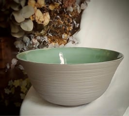 Saladier en grès noir, pièce unique