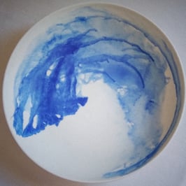 Coupe Volutes bleues, pièce unique